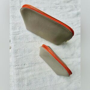 Cuyana Leather Travel Pouch Set